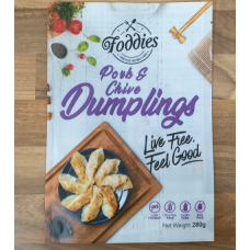 Foddies Pork And Chive Dumplings 280g (Buy In-Store ,or Buy On-Line and Collect from our Store - NO DELIVERY SERVICE FOR THIS ITEM)